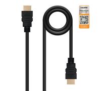 Nanocable HDMI V2.0, 0.5m câble HDMI 0,5 m HDMI Type A (Standard) Noir