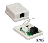 Nanocable - rj45 cat.5e utp 1 prise surface rosette - couleur white