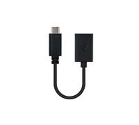 Nanocable Câble 10.01.2400 USB-C OTG USB 2.0 3A mâle-femelle Noir 15 cm