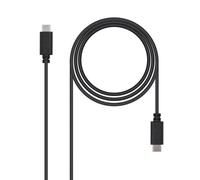 Nano Cable 10.01.2302 - Câble 3A USB-C vers USB-C, USB 2.0, mâle-mâle, Noir, 2mts
