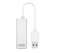 Nanocable Adaptateur réseau USB-A vers Ethernet 1 port argent