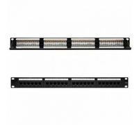 Nanocable Utp Cat 6 Panneau de brassage 24 ports Noir One Size / EU Plug Noir One Size