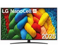 LG Téléviseur NanoCell 55NANO81A6A 139 cm 4K HDR10 webOS 25 Noir