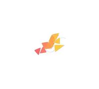 Nanoleaf applique shapes triangles kit de démarrage 9 panneaux lumineux