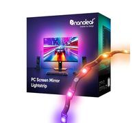 Nanoleaf Bande lumineuse LED pour miroir d'écran de PC, rétroéclairage RVB IC en zigzag, adhère sans couture aux écrans jusqu'à 32", bande intelligente USB-C découpable avec musique directe et miroir