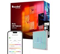 Nanoleaf Blocks Kit d'Extension | 1 Panneau perforé LED RGBW (Kit de démarrage requis), 2 Crochets robustes, Clavier d'affichage & Contrôleur, Montage Vissé (Vis incluses) Murale & Gaming Deco