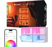Nanoleaf Boîtes à Chaussures LED Intelligentes, kit de démarrage, 4 vitrines transparentes empilables, synchronisation musique & écran, contrôle WiFi par app/voix (compatible avec Alexa, Apple Home)