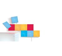 Nanoleaf Canvas Kit de Démarrage, 9 Panneaux Lumineux Carrés LED Connectés - Appliques Murales Luminaires Intérieur Modulaires RGBW Wi-Fi, Compatible Alexa, pour Salon Chambre ou Bureau Gaming