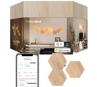 Nanoleaf Elements Pack d'Extension, 3 Panneaux LED Connectés Additionnels - Appliques Murales Luminaires Effet Bois Hexagonales Modulaires Variables Wi-Fi, Compatible Alexa, pour Salon Chambre Bureau