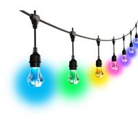 Nanoleaf Essentials, Guirlande Lumineuse Extérieure Kit de Démarrage 15M LED RGBICW - Guirlande Connectée 16M Couleurs, IP65 Imperméable, 20 ampoules LED, WiFi Bluetooth Matter, Jardin & Guinguette