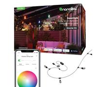 Nanoleaf Essentials, Guirlande Lumineuse Extérieure Kit de Démarrage 30M LED RGBICW - Guirlande Connectée 16M Couleurs, IP65 Imperméable, 40 ampoules LED, WiFi Bluetooth Matter, Jardin & Guinguette