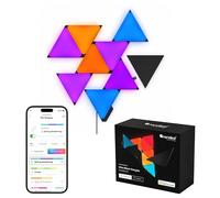 Nanoleaf Kit Shapes Ultra Black Triangle, 9 panneaux LED triangulaires intelligents RGBW 16 millions de couleurs, synchronisation musique et écran, compatible avec Alexa, Google et Apple