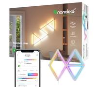 Nanoleaf Lines 60 Degrés Kit de Démarrage, 9 Barres Lumineuses LED RGBW Connectées - Appliques Murales Luminaires Intérieur Modulaires Wi-Fi 16M Couleurs, Compatible Alexa, pour Salon Chambre Gaming