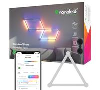 Nanoleaf Lines 60 Degrés Pack d'Extension, 3 Barres Lumineuses LED RGBW Connectées - Appliques Murales Luminaires Intérieur Modulaires Wi-Fi 16M Couleurs, Compatible Alexa, pour Salon Chambre Gaming