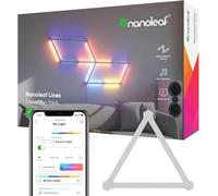Nanoleaf Lines 60 Degrés Pack d'Extension, 3 Barres Lumineuses LED RGBW Connectées - Appliques Murales Luminaires Intérieur Modulaires Wi-Fi 16M Couleurs, Compatible Alexa, pour Salon Chambre Gaming