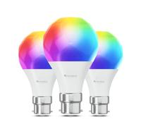 Nanoleaf Matter Essentials Pack de 3 Ampoules LED B22 Connectées RGBW - Lampes Intelligentes, Matter sur Thread, Bluetooth, Compatible Google Apple, Synchro Musique et Ecran, Salon Bureau Gaming