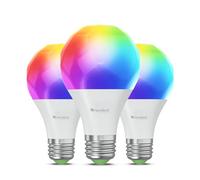 Nanoleaf Matter Essentials Pack de 3 Ampoules LED E27 Connectées RGBW - Lampes Intelligentes, Matter sur Thread, Bluetooth, Compatible Google Apple, Synchro Musique et Ecran, Salon Bureau Gaming