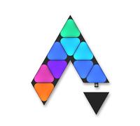 Nanoleaf Shapes Ultra Black Mini Triangle Pack d'Extension, 10 Panneaux Lumineux Additionnels - Appliques Murales Intérieur Modulaires Connectées LED RGBW Wi-Fi, Compatible Alexa, pour Salon ou Gaming