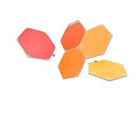 Nanoleaf Shapes Hexagone Kit de Démarrage, 5 Panneaux Lumineux LED Connectés - Appliques Murales Luminaires Intérieur Modulaires RGBW Wi-Fi, Compatible Alexa, pour Salon Chambre ou Bureau Gaming