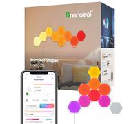 Nanoleaf Shapes Hexagone Kit de Démarrage, 9 Panneaux Lumineux LED Connectés - Appliques Murales Luminaires Intérieur Modulaires RGBW Wi-Fi, Compatible Alexa, pour Salon Chambre ou Bureau Gaming