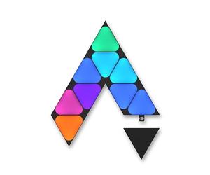 Nanoleaf Shapes Ultra Black Mini Triangle Pack d’Extension de 10 | Lampe LED Murale Modulaire Wi-Fi, 16M Couleurs, Sync Musique et Écran, Compatible Alexa Google Apple, Déco Gaming