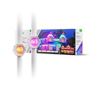 Nanoleaf Smart RGBICW Kit de démarrage de lampes murales d'extérieur (15 m), multicolore et blanc chaud/froid, application Wi-Fi pour scènes individuelles, commande vocale (fonctionne avec Alexa,