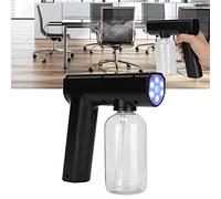 Nanomètre électrique - Pistolet à Vapeur Nano - Brumisateur portatif - Lumière Bleue - pour l'entretien de la Voiture, Le Bureau, la Maison - Rechargeable - Noir, Pistolet pulvérisateur à Brouillard