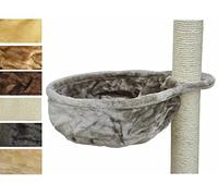 nanook couchette de réchange pour Arbre à Chat Ø 40 cm - Extra Profond: 12 cm - Peluche Double en Jolies Couleurs - Gris