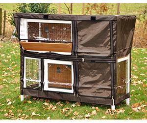 nanook Housse de Protection pour clapier Cage Lapin Bommel Taille 123 x 51 x 91 cm Couleur Marron Noir