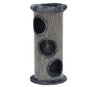nanook Tonneau griffoir/Poubelle de Jeu pour Chat - 100 cm - avec lit encastré - Grandes Ouvertures - Stable avec Plaque de Base - Gris