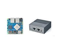 Nanopi R4SE Mini routeur de voyage portable OpenWRT avec deux ports Ethernet Gbit/s LPDDR4 4 Go de RAM + 32 Go eMMC Basé sur RK3399 Soc pour IOT NAS Smart Home Gateway Prise en charge Linux Ubuntu