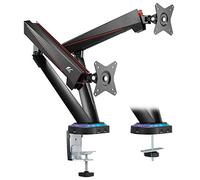 NanoRS RS887 Support de Bureau Full Motion 17-32" avec 2 Ports USB 3.0 pour Microphone/Casque et 1 Port USB 3.0 avec éclairage LED Noir (RS887)