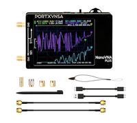 NanoVNA Plus Analyseur de réseau vectoriel avec accessoires 50 kHz - 2,7 GHz portable pour mesurer les coefficients de transmission de réflexion - Paramètres S - Délai de phase SWR - Graphique Smith