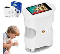 NanoVue Pocket Microscope - Obsessed with Exploring The World Up Close, Microscope numérique Portable 1000X pour Enfants avec 64G, Mini microscopes Photo et vidéo pour Filles et garçons (Blanc)