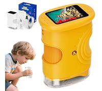 NanoVue Pocket Microscope - Obsessed with Exploring The World Up Close, Microscope numérique Portable 1000X pour Enfants avec 64G, Mini microscopes Photo et vidéo pour Filles et garçons (Jaune)