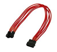 Nanoxia 900300015 Adaptateur et connecteur de câbles 4-pin molex 2 x 3-pin molex Rouge
