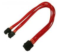 Nanoxia - Rallonge de câble d'alimentation - 8 broches EPS12V (4+4) (F) pour 8 broches EPS12V (M) - 30 cm - rouge