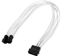 Nanoxia Adaptateur Molex 4 broches vers 2 x 3 broches - 30 cm - blanc
