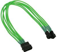 Nanoxia Adaptateur Molex 4 broches vers 2 x 3 broches - 30 cm - vert fluo