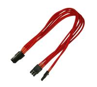 Nanoxia Adaptateur PCI-E 6 vers 6+2 broches - 30 cm - rouge