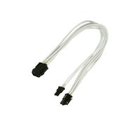 Nanoxia - Adaptateur secteur - Alimentation PCIe de 8 broches (6+2) (M) pour Alimentation PCIe de 6 broches (F) - 30 cm - blanc
