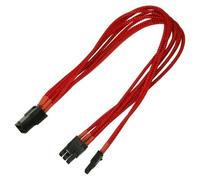 - Adaptateur secteur - Alimentation PCIe de 8 broches (6+2) (M) pour Alimentation PCIe de 6 broches (F) - 30 cm - rouge