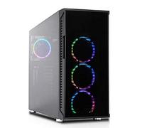 NANOXIA DEEP SILENCE 8 - Boîtier PC Midi ATX RGB, 4x ventilateurs A-RGB 120mm, USB 3.1, porte en verre véritable