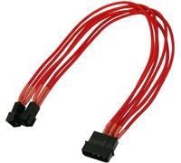 Nanoxia Kabel 4-Pin auf 2 x 3-Pin, Single, 30 cm, rot