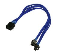 Nanoxia NX8PV3EB Rallonge EPS 8 broches 30 cm, manchon individuel bleu
