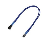 - Rallonge de câble d'alimentation de ventilateur - Molex 3 broches (F) pour Molex 3 broches (M) - 30 cm - bleu