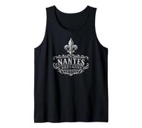 Nantes Bretagne France Ornée Fleur de Lis Blanc Débardeur