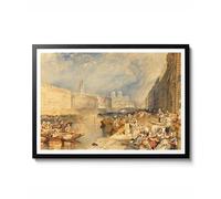 Nantes by J. M. W. Turner Poster paysage romantique, art mural vintage 1829, impression de scène de la rivière française, cadeau de décoration artistique, mat d'archivage, A5 (impression uniquement