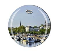Nantes France Aimant de réfrigérateur en cristal souvenir touriste collection cadeau