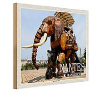 Nantes | France | Île des machines | Plaque en bois | 40 cm x 30 cm